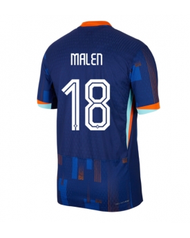 Paesi Bassi Donyell Malen #18 Maglia Gara Trasferta Repliche Europei 2024